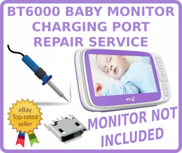 BT 6000 Video Baby Monitor Parent Unit USB Charging Port Repair Service