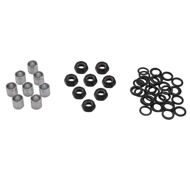 56 PIECES SKATEBOARD Truck Hardware Kit Includes Spacers, Axle Nuts and