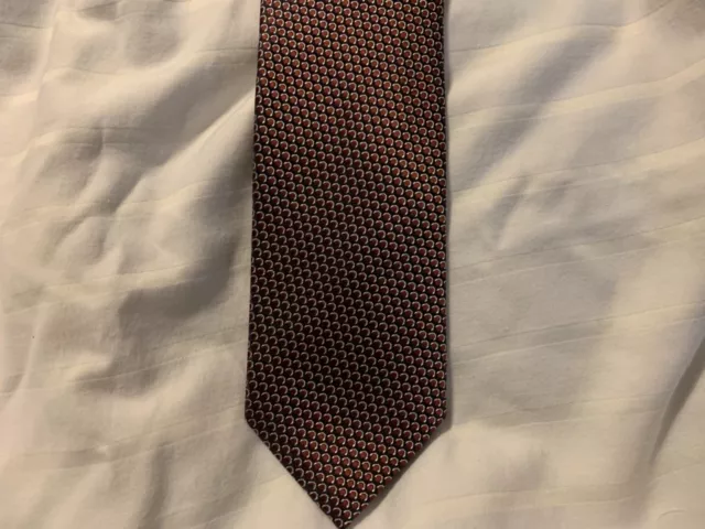 $195 Ermenegildo Zegna Mens 100% Silk Tie Hand Made In  Italy