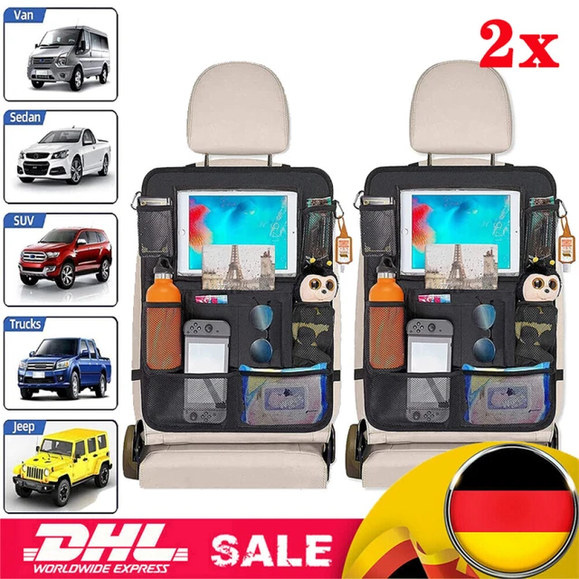 Auto Rückenlehnenschutz,2 Stk Auto Rücksitz Organizer für Kinder,Autositzschoner