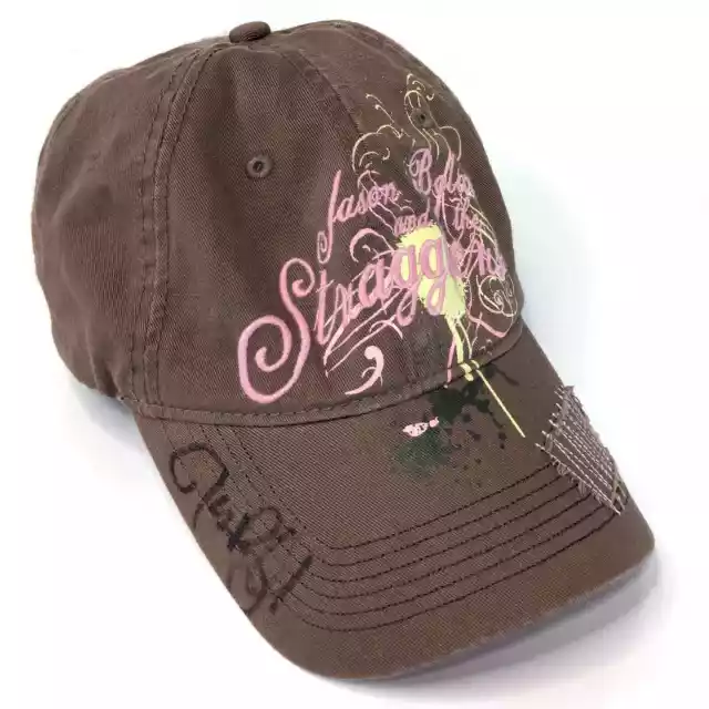 Signed Jason Bolland and the Stragglers Woman's Baseball Cap Hat Distressed Band