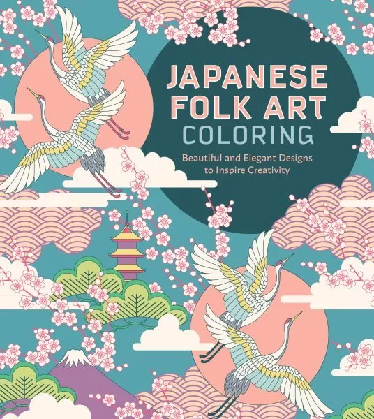 Japanese Folk Art Coloring Book, Paperback by Chartwell Books (COR), Like New...