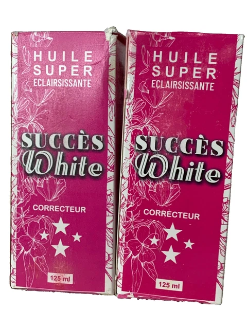 Huile Succès White éclaircissante 125ml - Hydratante, Nourrissante, Anti-taches, Unisexe