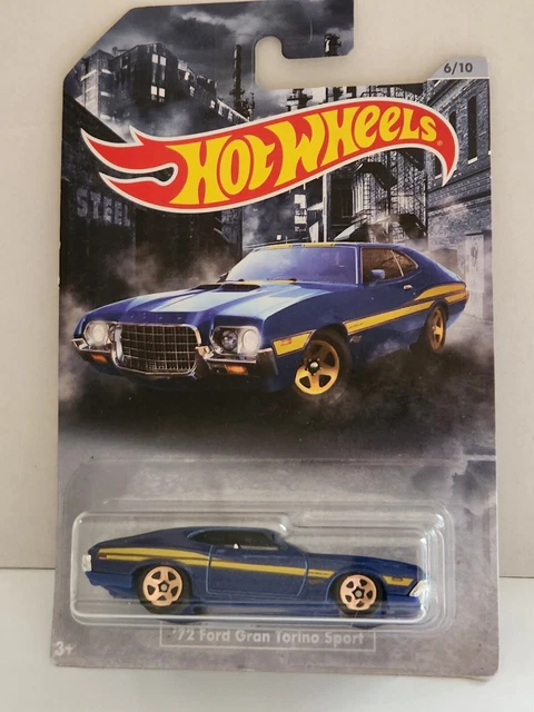 🔥Hot🔥Wheels🔥1/64 American Steel 72 Ford Gran Torino Sport Blue