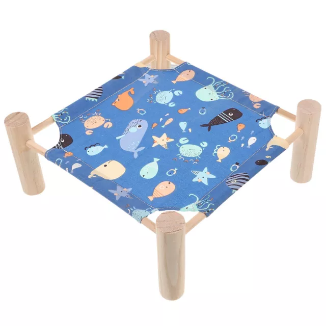 Elevated Hamster Bed  Cartoon Pattern Camp Bed Small Pet Hamster Hammock Bed