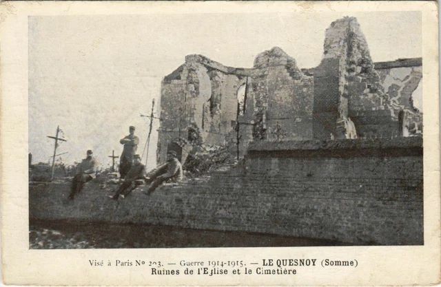 CPA Military War LE QUESNOY Ruins of the Church (807026)