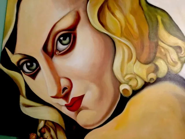 Marjorie -Öl Gemälde -120x 90cm  nach Lempicka .
