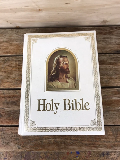 VINTAGE LARGE HOLY Bible King James Version Red Letter Edition Regency ...