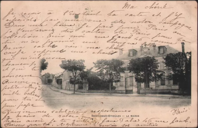SOISY-sous-ETIOLLES (91) TOWN HALL & VILLAS in 1902
