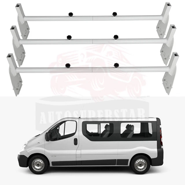 Removeable 3 Bar Van Roof Ladder Rack Cargo Carrier For Ford Chevy