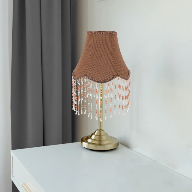 desktop lamp shade Living Room Fringe Trim Lamp Shade Aesthetic Bedroom Decor