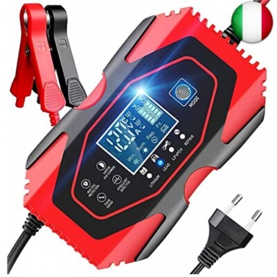 Fervi CARICA BATTERIE DIGITALE INTELLIGENTE DA 6-12 V 4 A AUTO VEICOLO 0432 FERVI 
