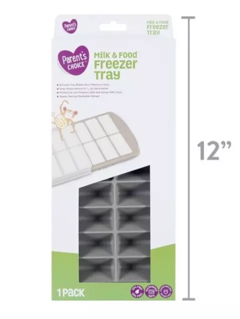Parents Choice Baby Food Freezer TRAY Silicone foods NEW 1/2 OZ increments