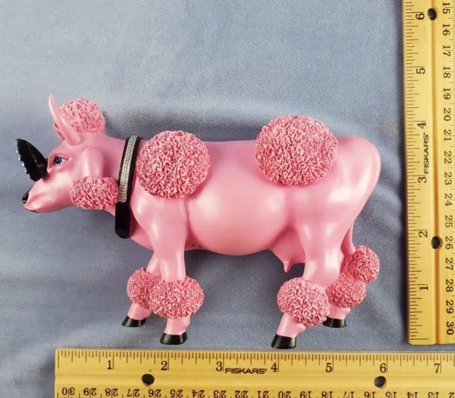 FRENCH MOODLE #9146 Cow Parade Pink Resin Cow ™&©2002 No Box