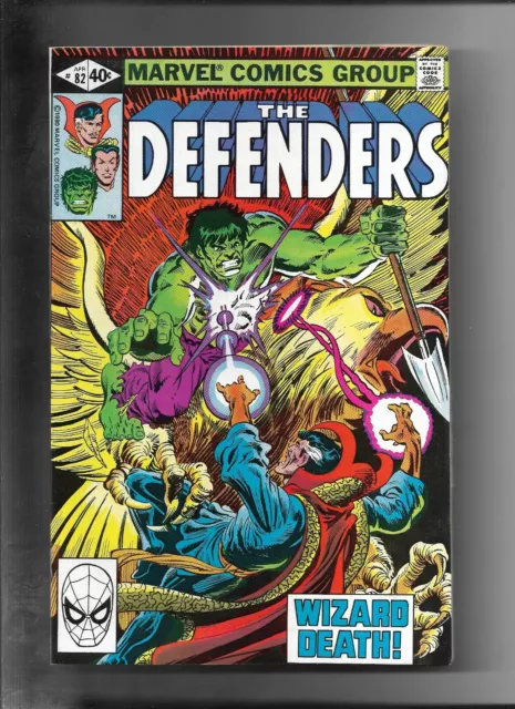 The DEFENDERS 82  April 1980 HULK vs Dr Strange cover Perlin art Buckler cover