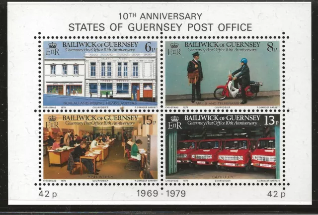 Guernsey Scott #198a, Souvenir Sheet 1979 Complete Set FVF MNH