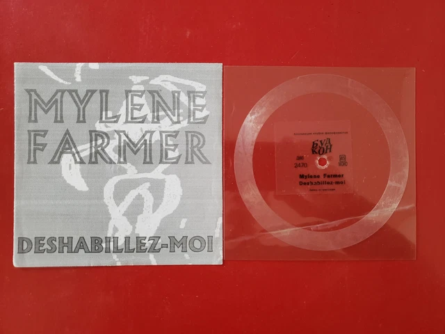 MYLENE FARMER "Déshabillez-moi" Rare VINYLE 45T Transparent