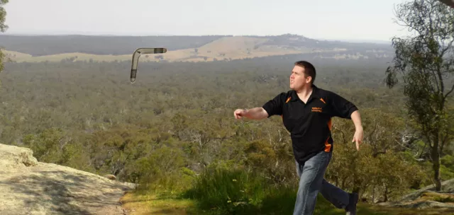 Australian made 12" Laser etched Genuine Returning Boomerang