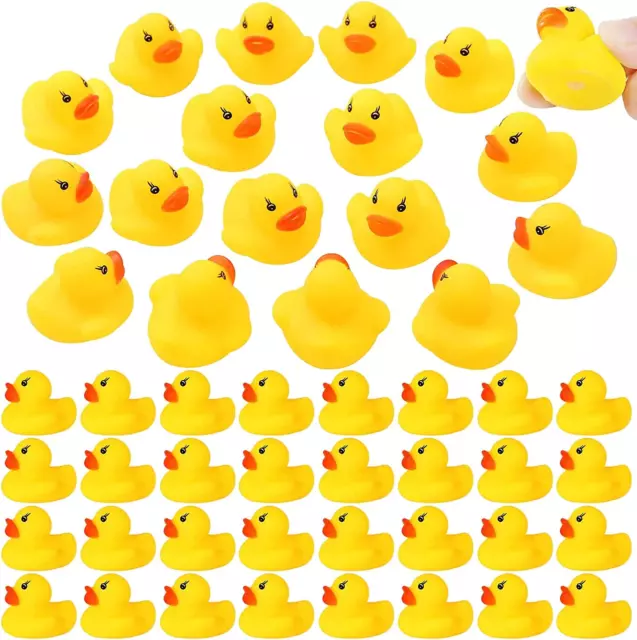 Rubber Duck 50 Pack Mini Rubber Ducky Float Ducks Baby Bath Toy, Great for Jeep