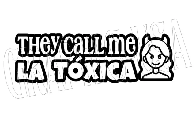 TENGO UN NOVIO TOXICO CALCOMANIA STICKER DECAL DE VINILO BLANCO 8 👍