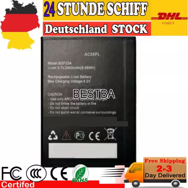 AC55PL BSF03A 1ICP4/58/78 Battery Akku Accu Für ARCHOS 55 PLATINUM Smartphone