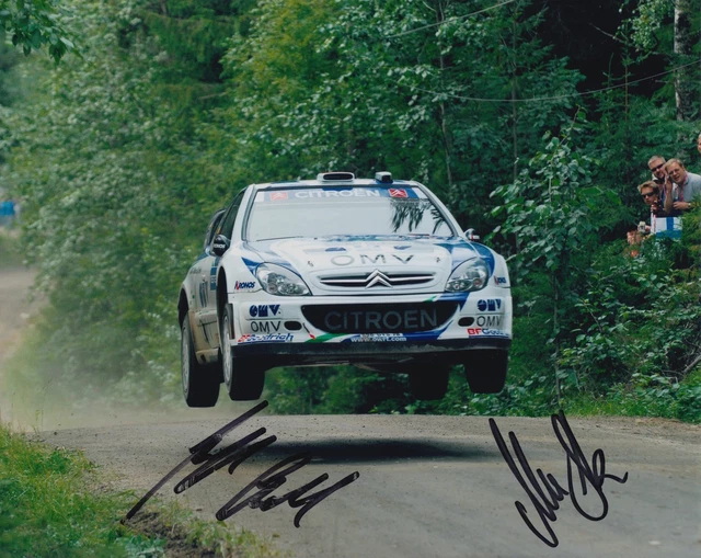 Manfred Stohl and Ilka Minor Hand Signed 10x8 Photo Citroen Xsara Rally.