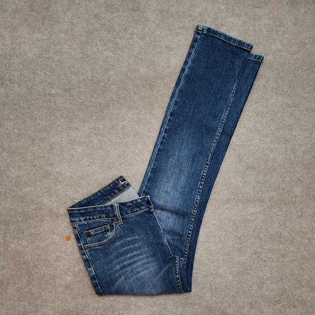 American Rag Skinny Jeans Juniors 1 Short Blue Medium Wash Cotton Stretch