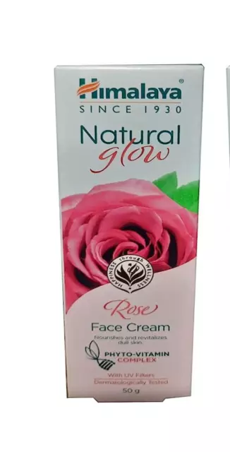 Crema facial Himalaya Natural Glow Rose para rostro bello, 50 gramos, envío...