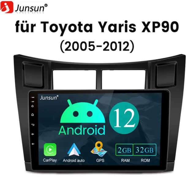 9'' Autoradio Für Toyota Yaris 2005-2012 Android 12 GPS NAVI 2+32G Carplay WIFI