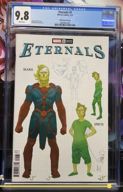 1:10 Eternals #1 Rare CGC 9.8 Esad Ribic Variant Marvel Comics Low Census Count