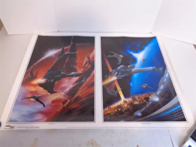 1995 Star Trek Klingon On Patrol Home to Qu'noS Herman Zimmerman Signed Poster 1995 Star Trek Klingon On Patrol Home to Qu'noS Herman Zimmerman Signed Poster