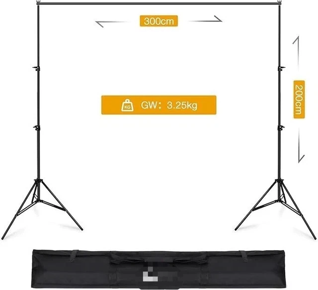 Supporto Sfondo Regolabile 2,6x3 M | Per Foto E Video | Con Borsa Trasporto - Foto 12