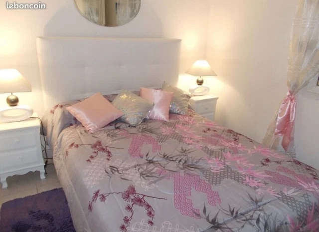 Couette Imprimée Fleurie rose 220x240 cm