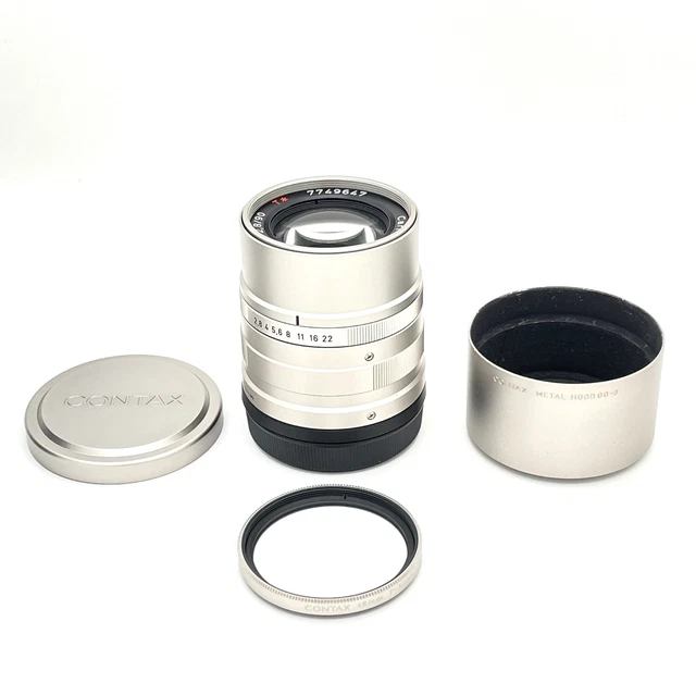 [N MINT w/  Hood] Contax Carl Zeiss Sonnar T* 90mm f/2.8 Lens G1 G2 From JAPAN