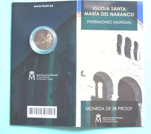 Espagne 2017  2 Euro Commémorative  BE/PP/Proof Eglise Santa Maria 2