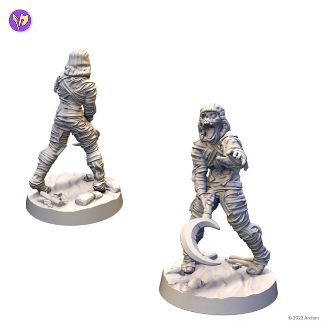 Figurine Momie Guerrier Égyptien Apep - Mort-vivant Pour D&D Pathfinder - 28mm