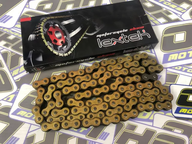 Lextek Heavy Duty Motorcycle Bike Drive Chain 520 / 102 Links NEW GOLD