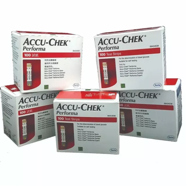 5X100% Genuine Accu-Chek Performa 100 Test Strips Expiry Dec 2024 USA MADE