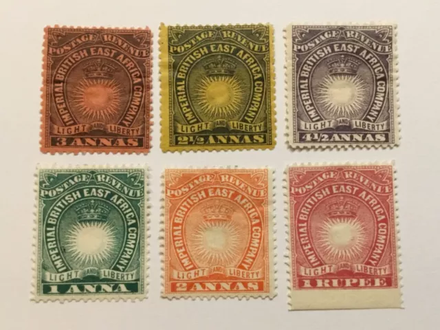 old stamps  BRITISH EAST AFRICA COMPANY  x  6