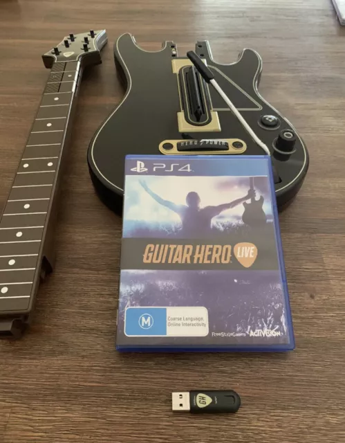 Ps4 Ps5 Playstation 4 / 5 Guitar Hero Live Bundle Guitar + Game + Dongle