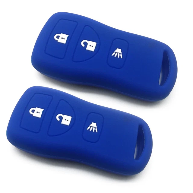 2Pcs 3-Button Key Fob Cover Case Fit For Nissan Xterra Pathfinder Versa Sentra