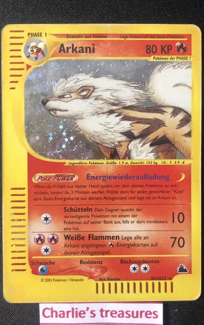 Carte Pokemon - Arkani / Arcanin Holo - H2/h32 - Skyridge - German