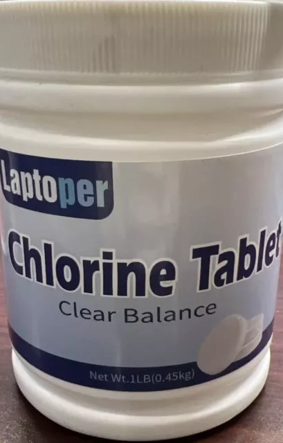 Small 1 inch Chlorine Sanitizing Tablets 1lb Swimming Pools & Spa Hot Tub Clear