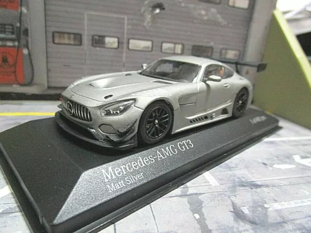 Mercedes Benz AMG GT3 2017 Test plata mate gr Presentación SP Minichamps 1:43