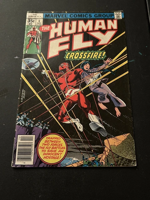 The Human Fly Crossfire Marvel Comic Book Vol 1 No 4 Dec 1977 Board Bagged