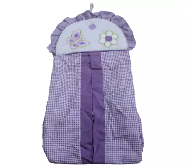 Geenny Lavender Butterfly Purple Diaper Stacker Nursery Baby Girls Flower RARE