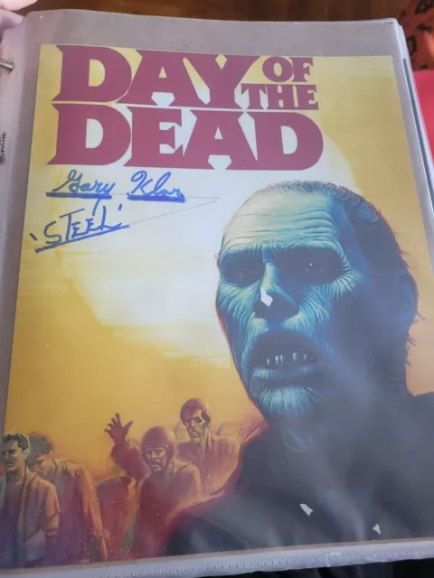 Gary Klar Day Of The Dead Horror Movie Zombie Signed 8x10 Photo George Romero