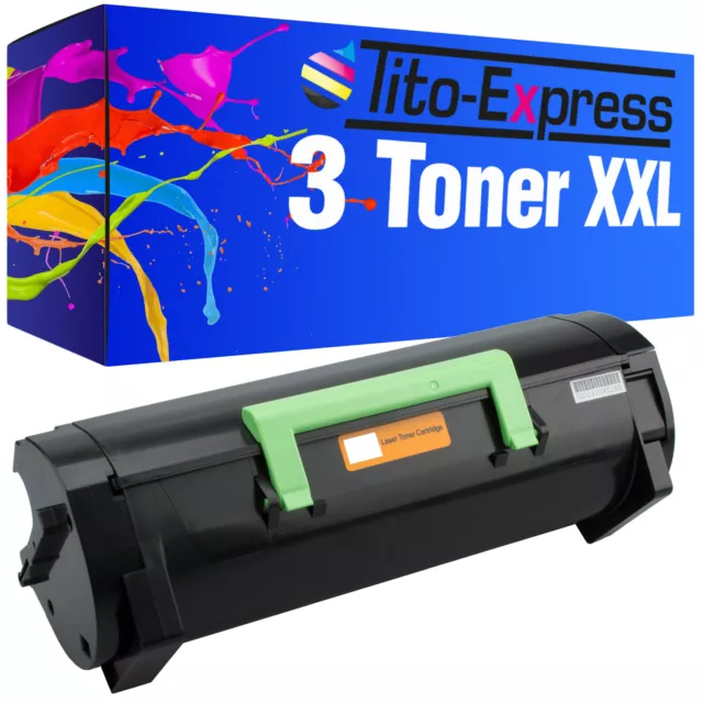 3x Toner XXL PlatinumSerie für Lexmark MX310 MX-310 MX 310 MX310DN MX410DE MX 31