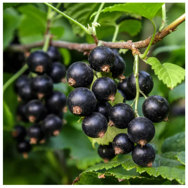 3 Titania Blackcurrant Bush Plants, Multi-stemmed, Tasty Fruit & Heavy Crop