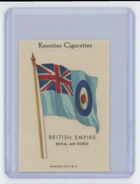 1933 Kensitas Cigarettes British Empire Silk Flag Royal Air Force